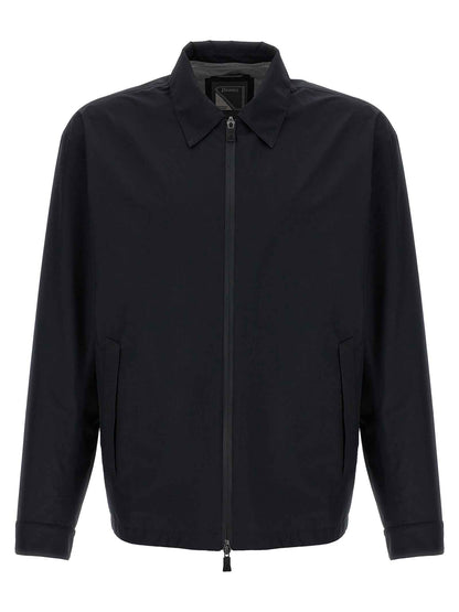 Black Polyester Shell Jacket