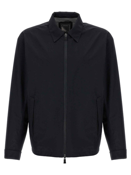 Black Polyester Shell Jacket