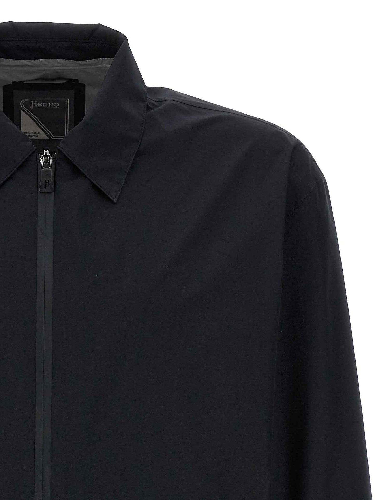 Black Polyester Shell Jacket