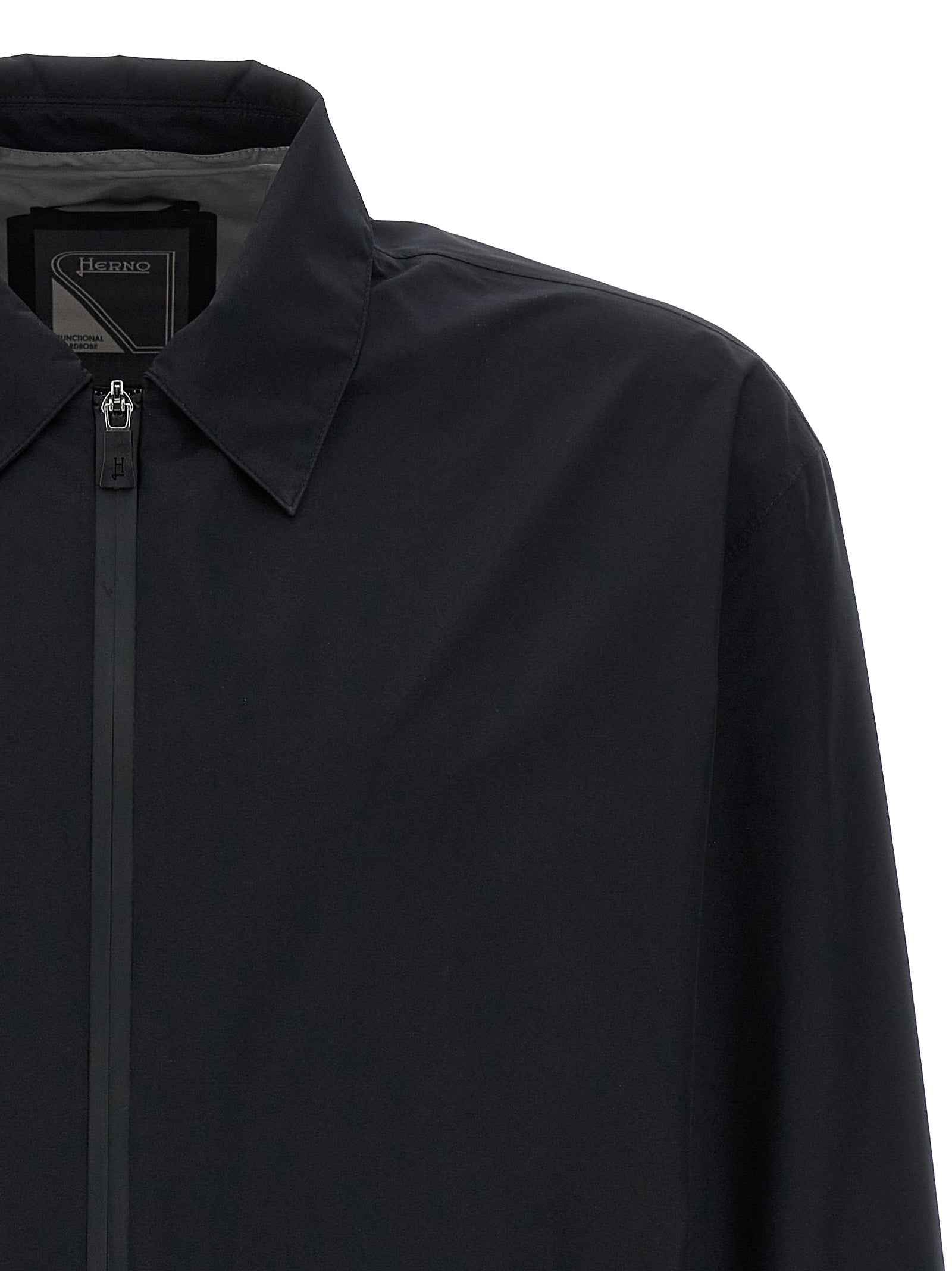 Black Polyester Shell Jacket