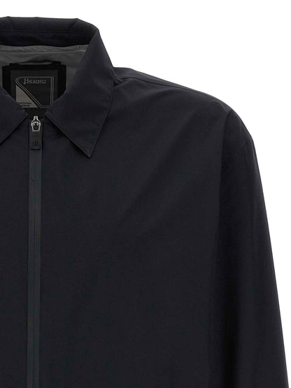 Black Polyester Shell Jacket