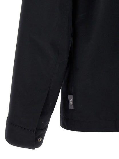 Black Polyester Shell Jacket