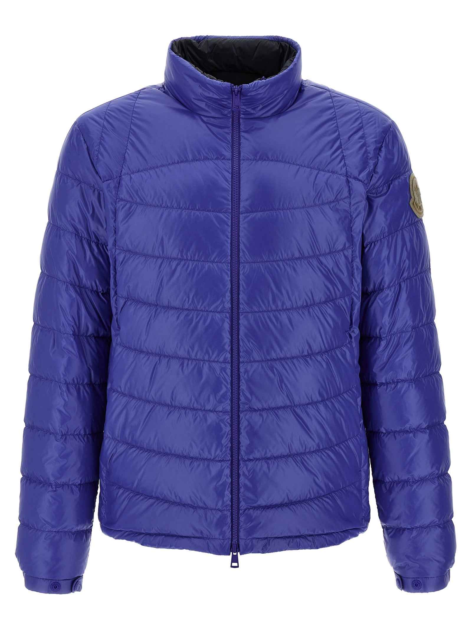 Blue Polyamide Full-Length Jacket