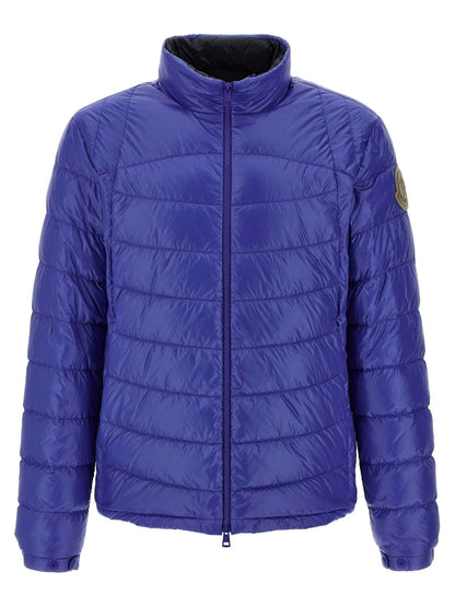 Blue Polyamide Full-Length Jacket