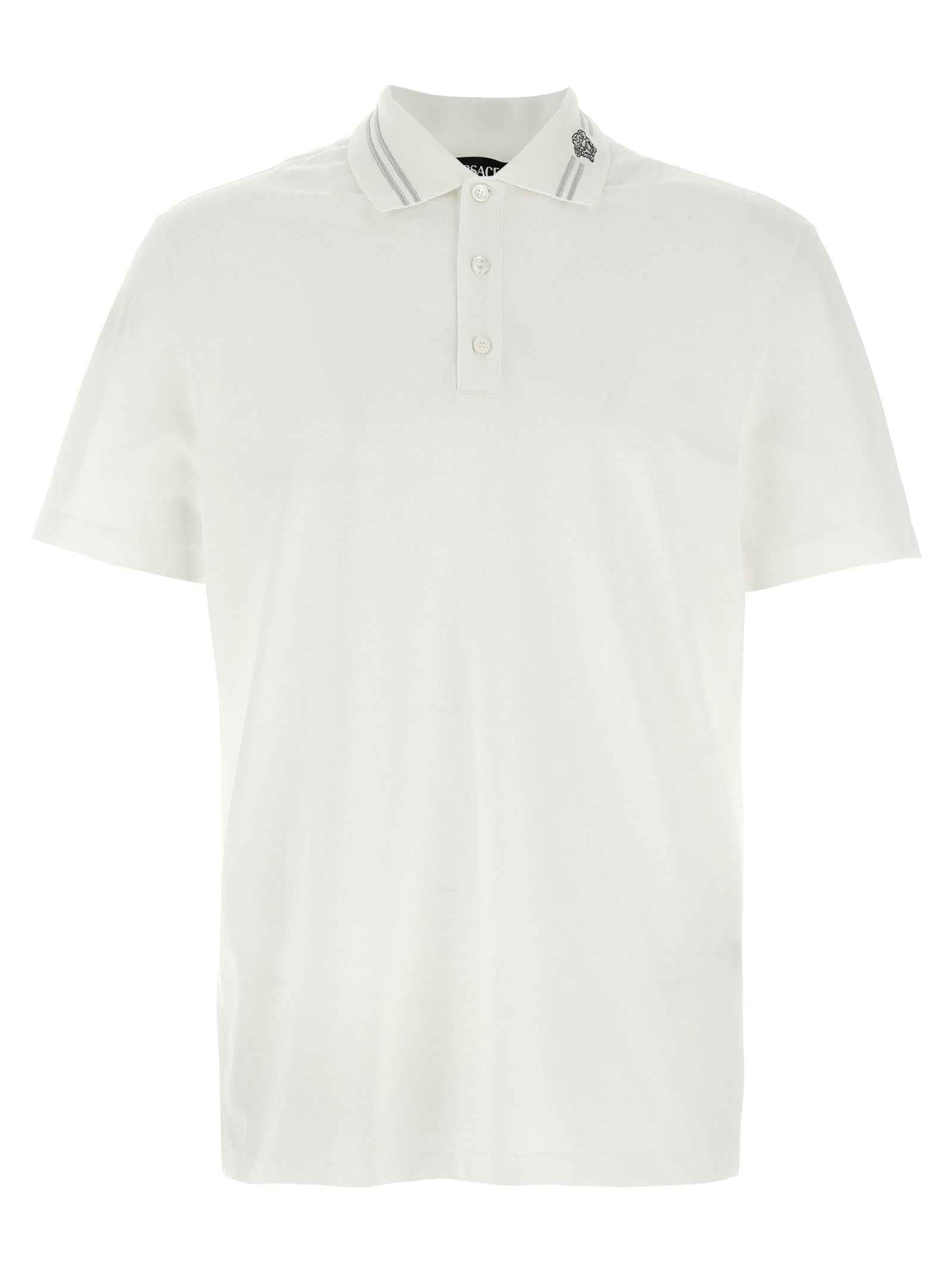 White Cotton Polo Shirt
