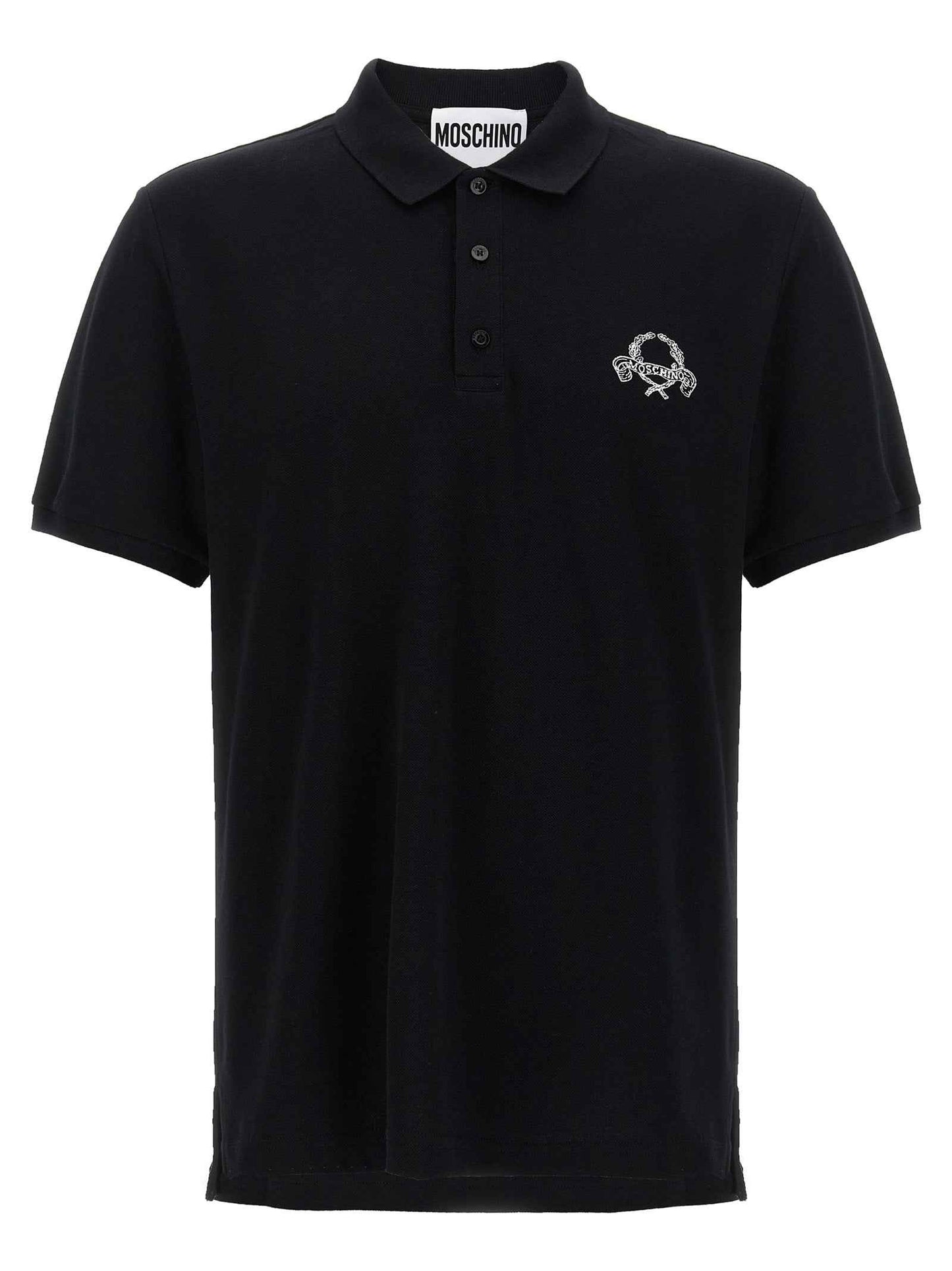 Black Cotton Polo Shirt