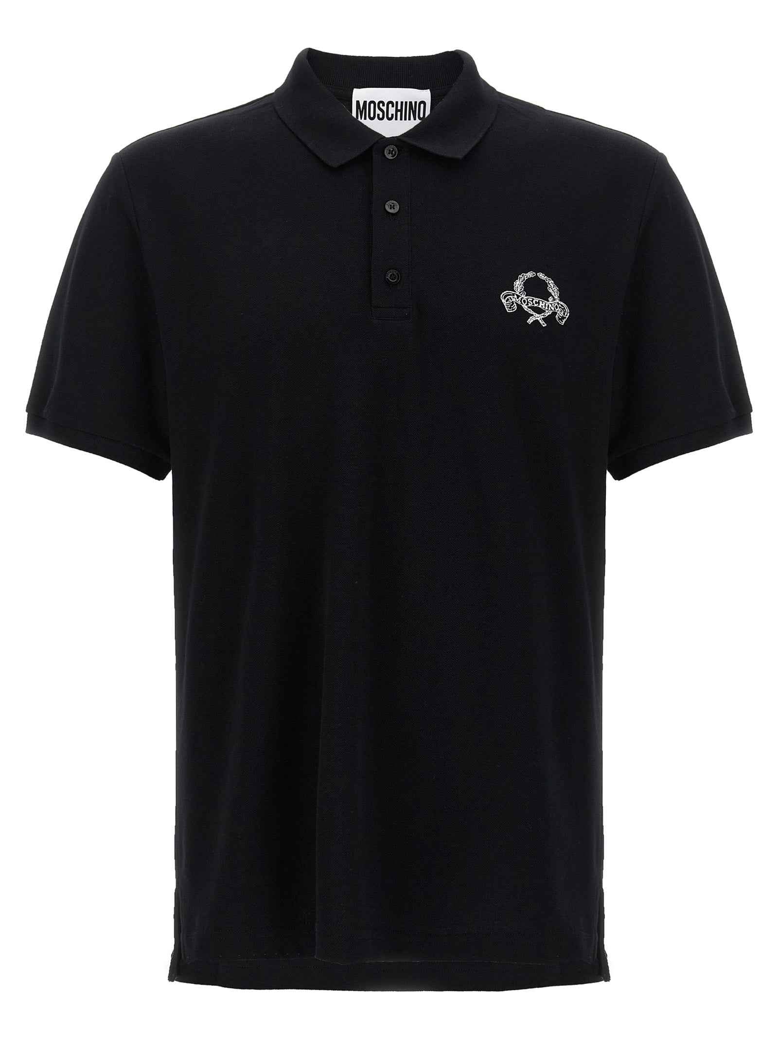 Black Cotton Polo Shirt