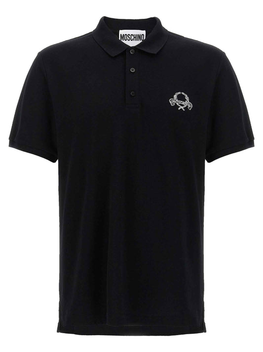Black Cotton Polo Shirt