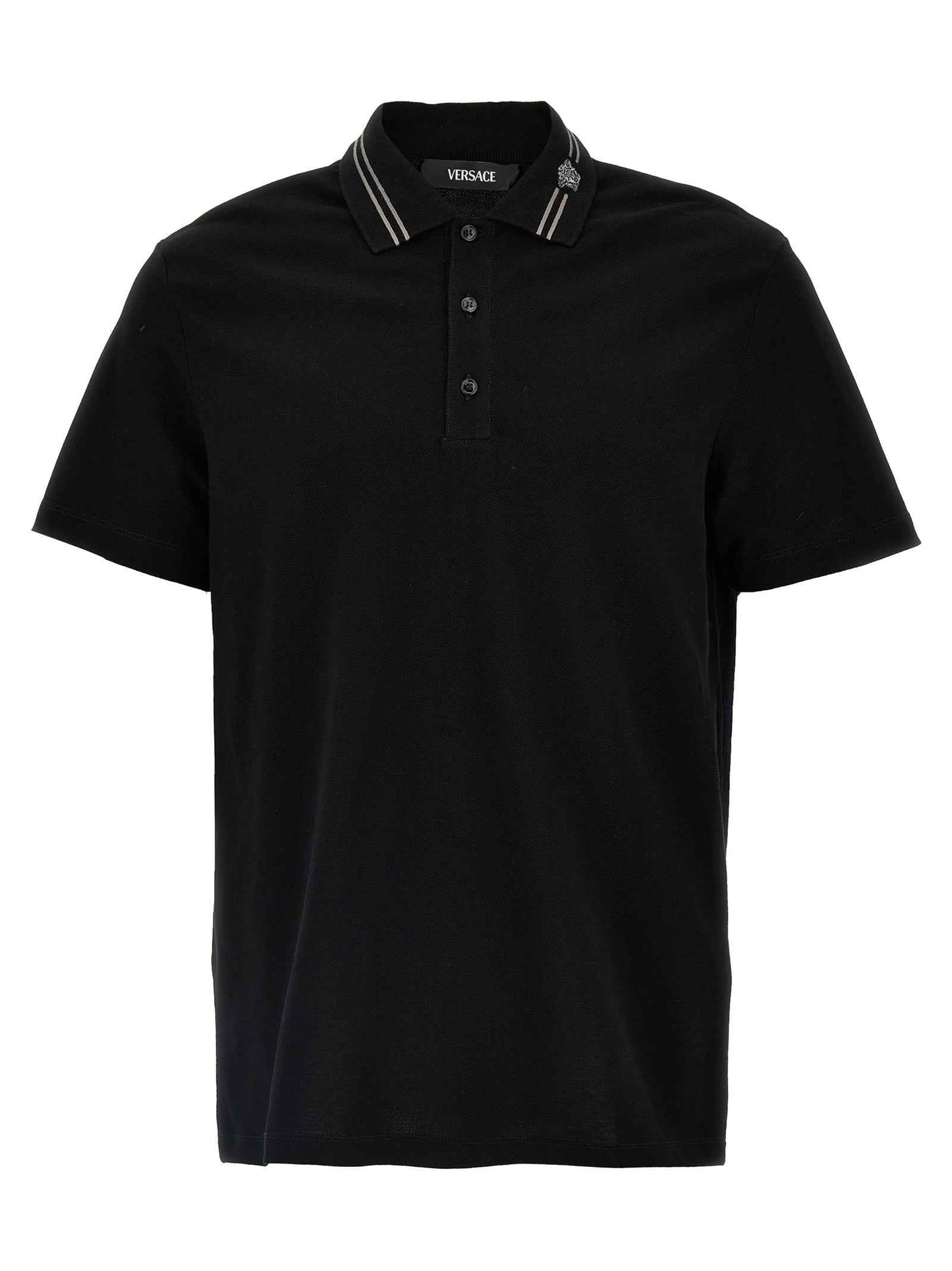 Black Cotton Polo Shirt