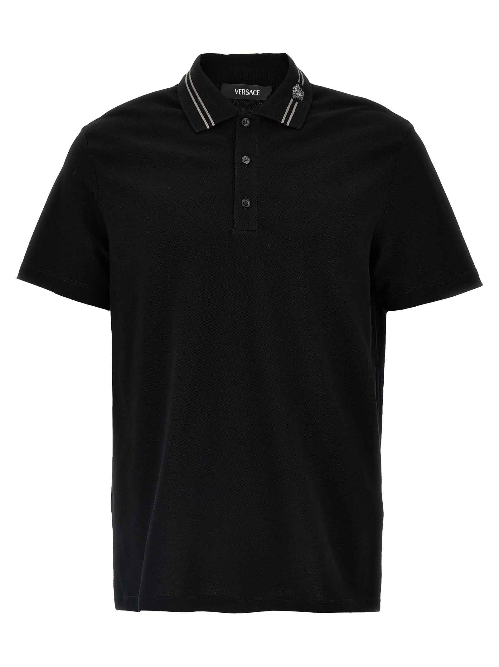 Black Cotton Polo Shirt