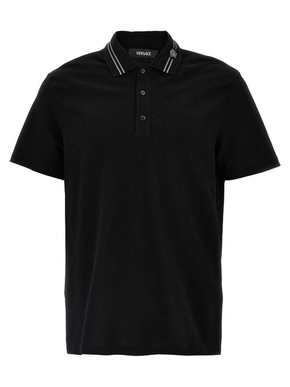 Black Cotton Polo Shirt