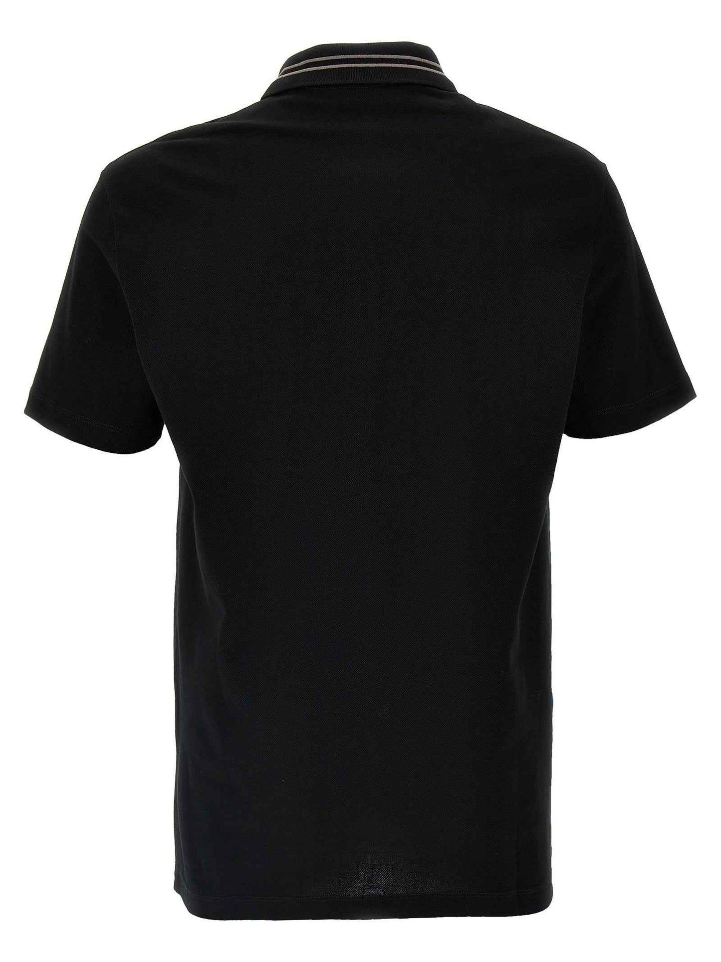 Black Cotton Polo Shirt