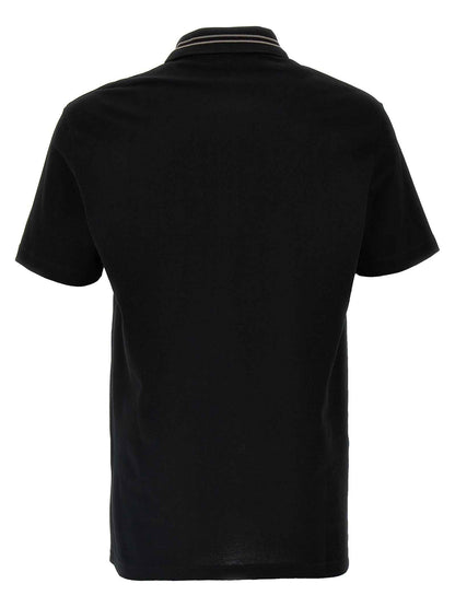 Black Cotton Polo Shirt