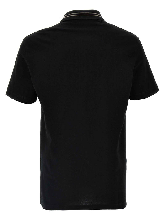 Black Cotton Polo Shirt