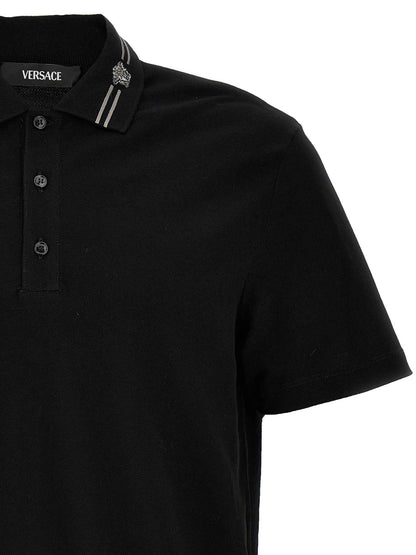 Black Cotton Polo Shirt