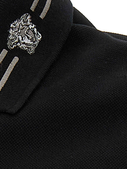 Black Cotton Polo Shirt