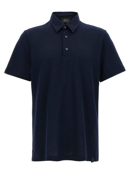 Blue Cotton Polo Shirt