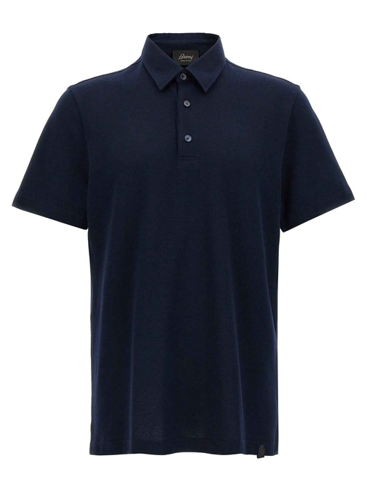 Blue Cotton Polo Shirt
