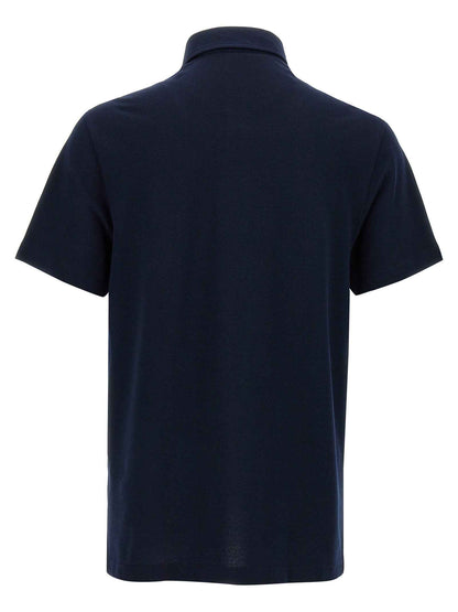 Blue Cotton Polo Shirt