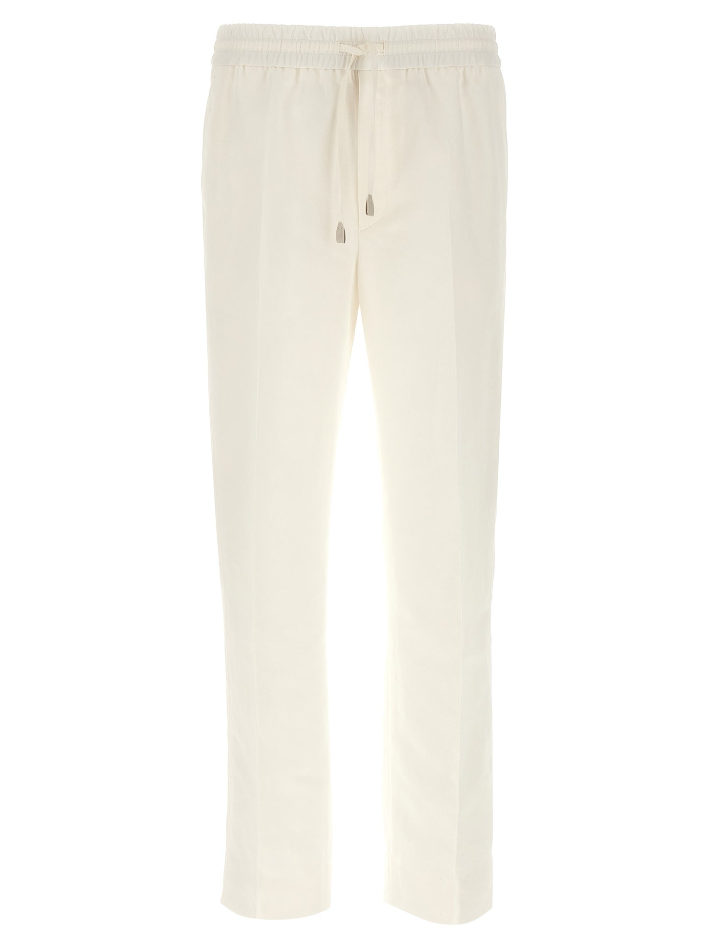White Linen Casual Pants