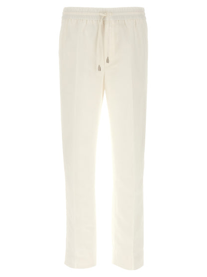 White Linen Casual Pants