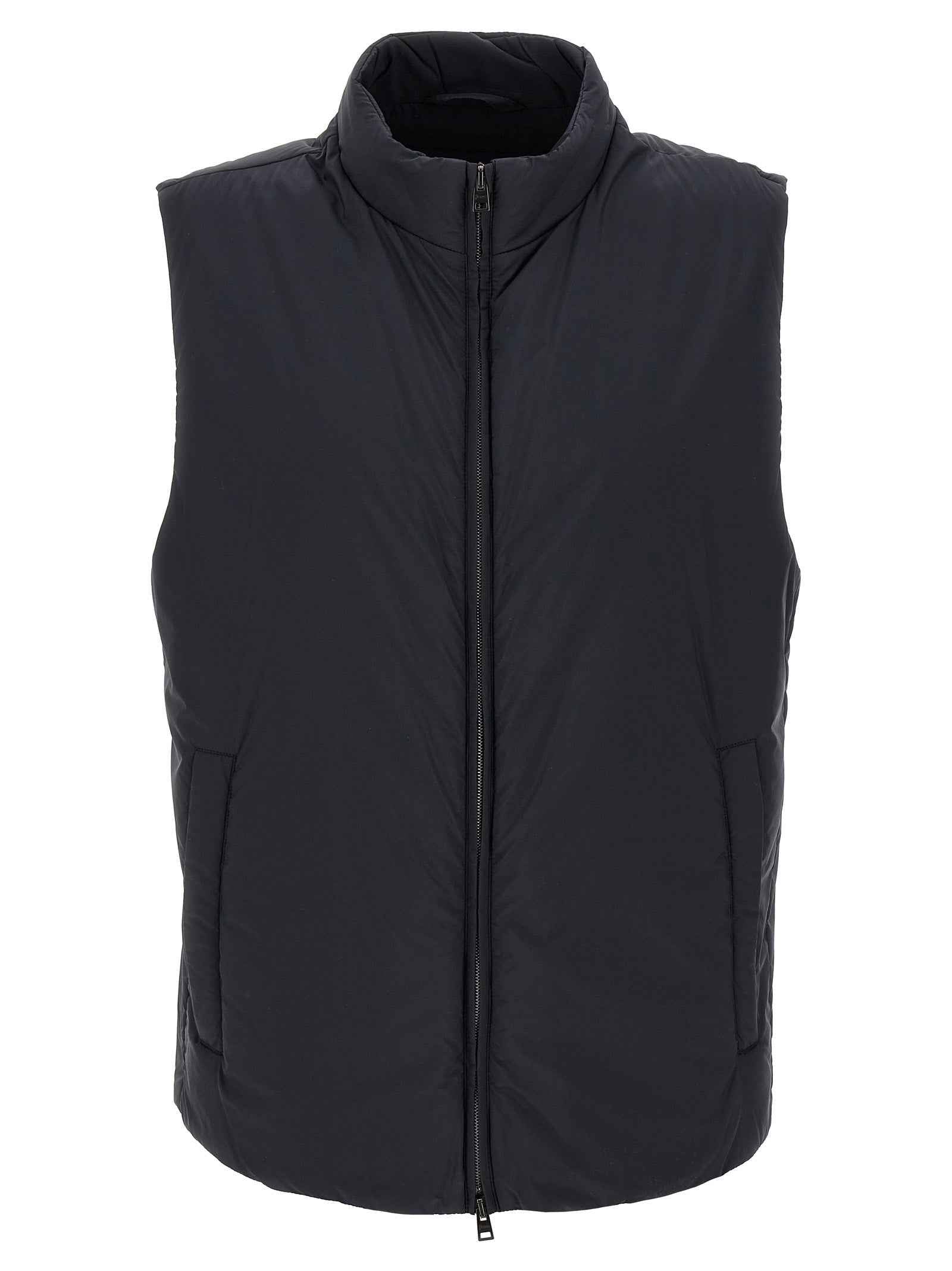 Black Polyamide Sleeveless Jacket