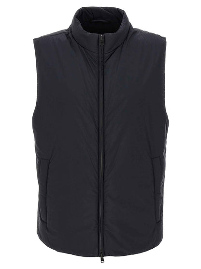 Black Polyamide Sleeveless Jacket