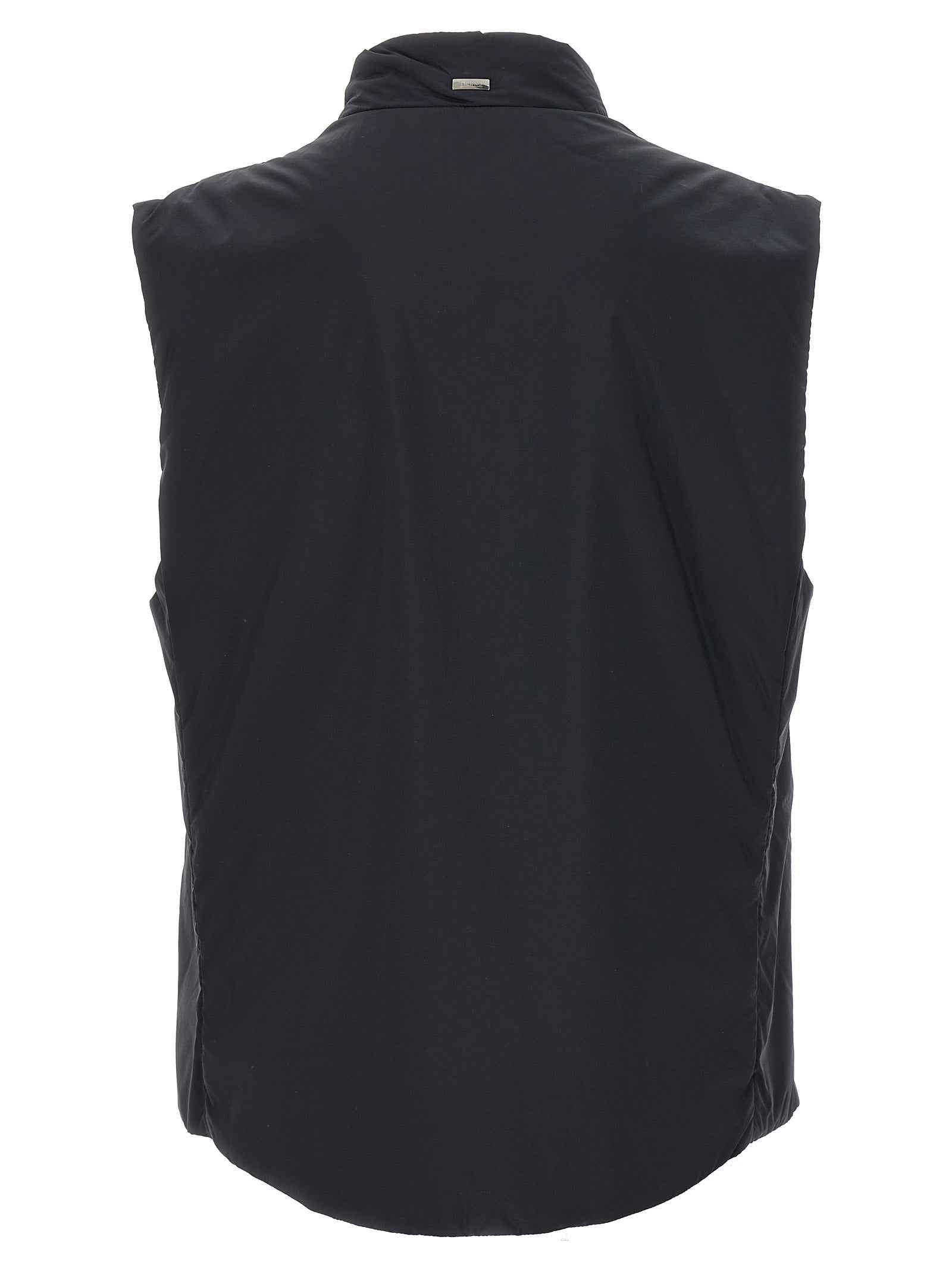 Black Polyamide Sleeveless Jacket