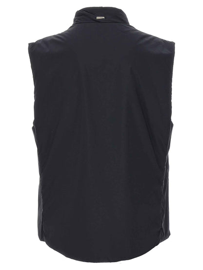 Black Polyamide Sleeveless Jacket