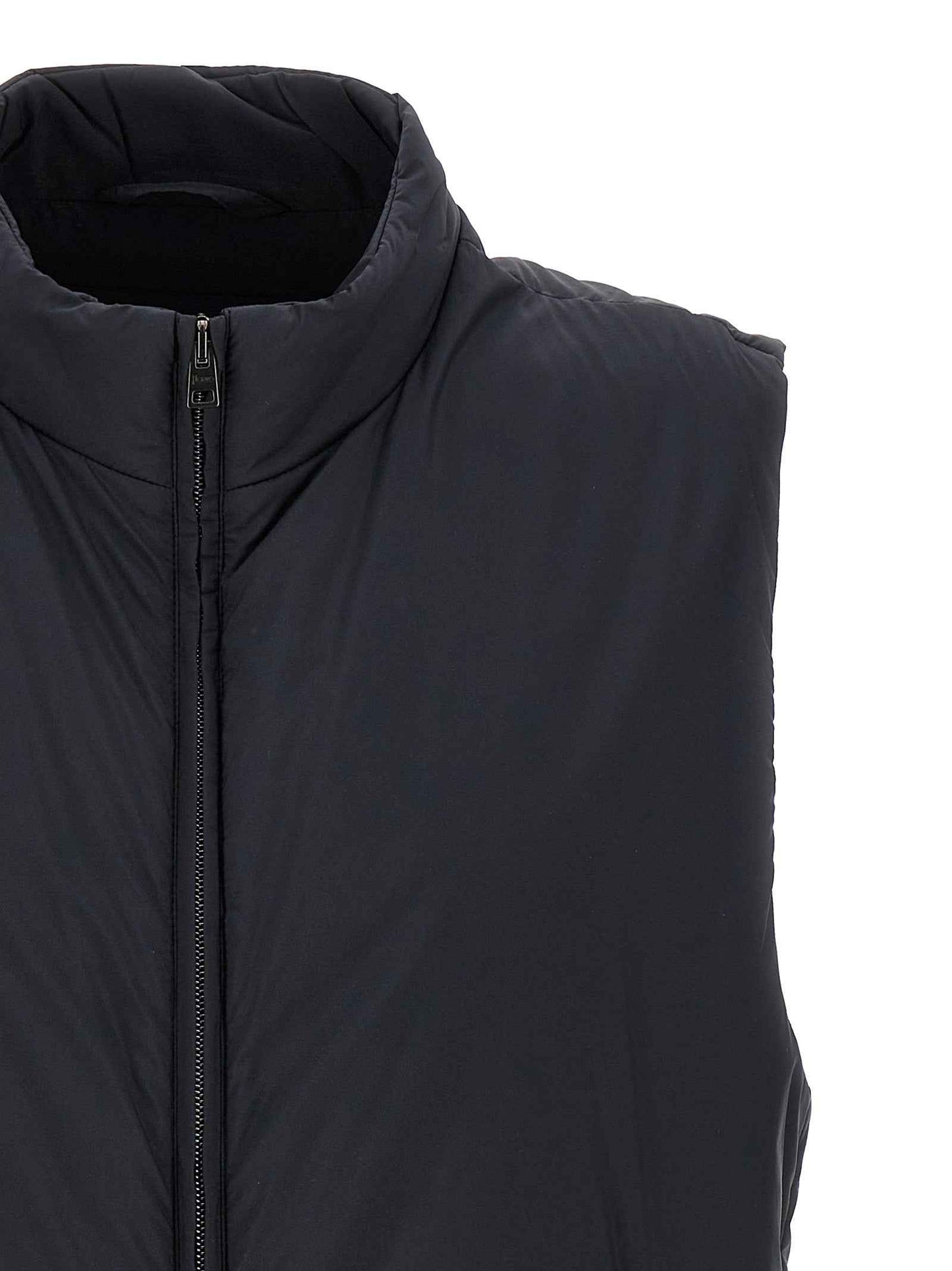 Black Polyamide Sleeveless Jacket