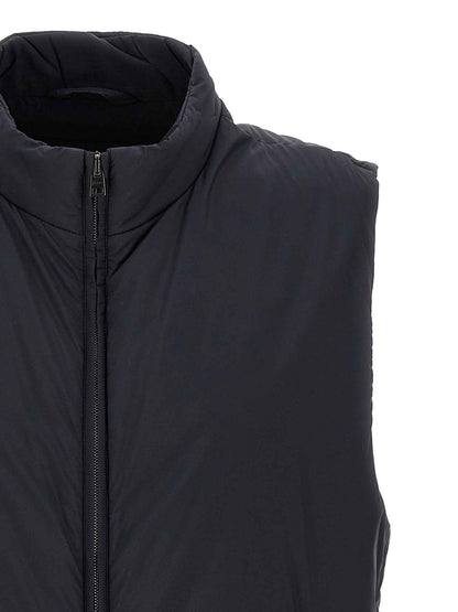 Black Polyamide Sleeveless Jacket
