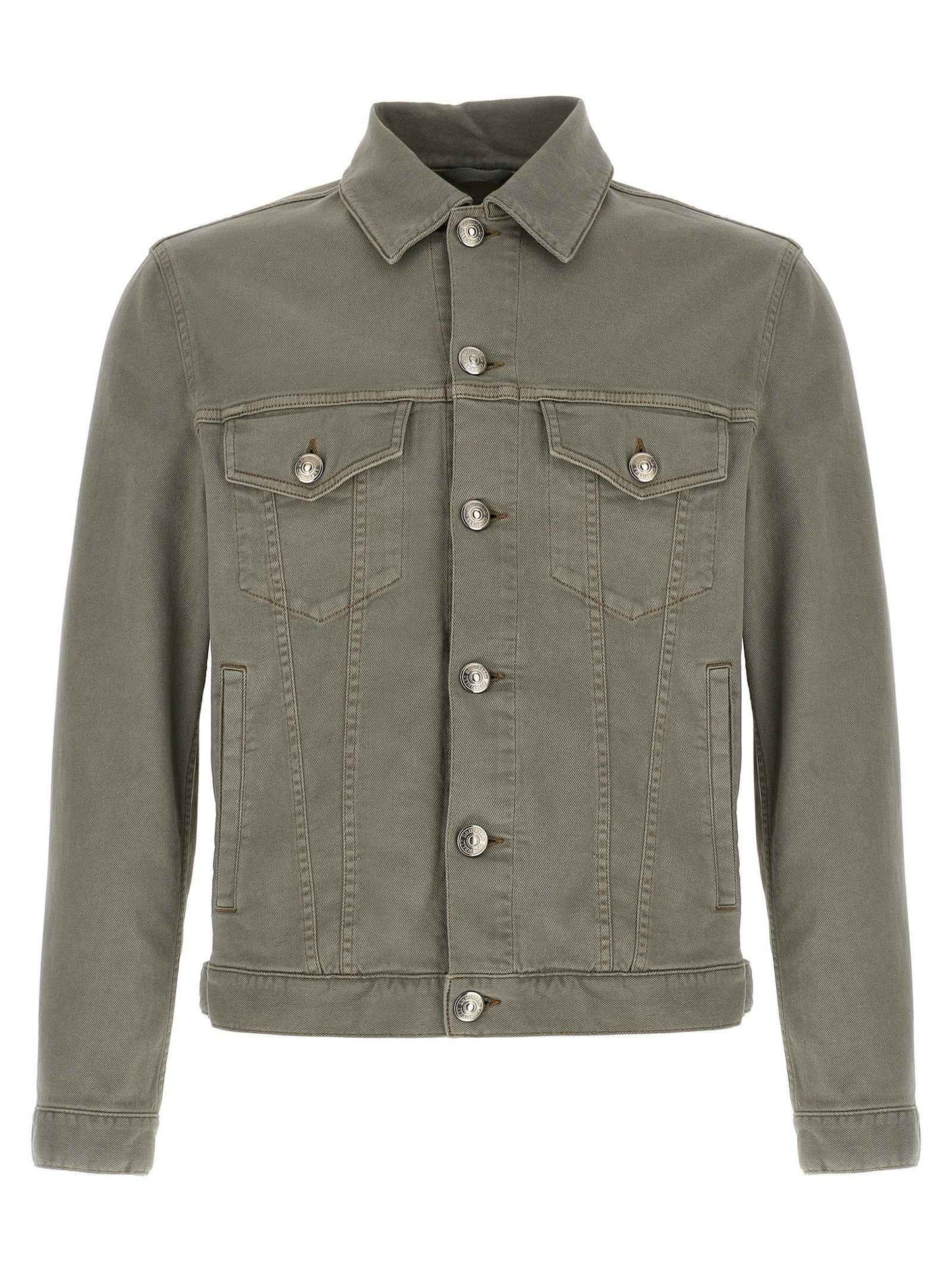 Gray Cotton Denim Jacket