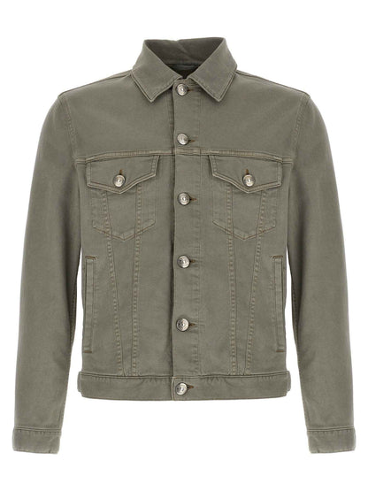 Gray Cotton Denim Jacket