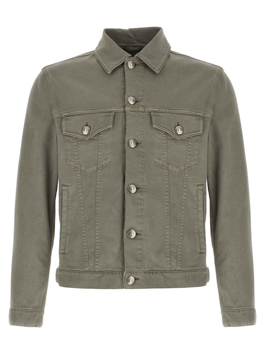 Gray Cotton Denim Jacket