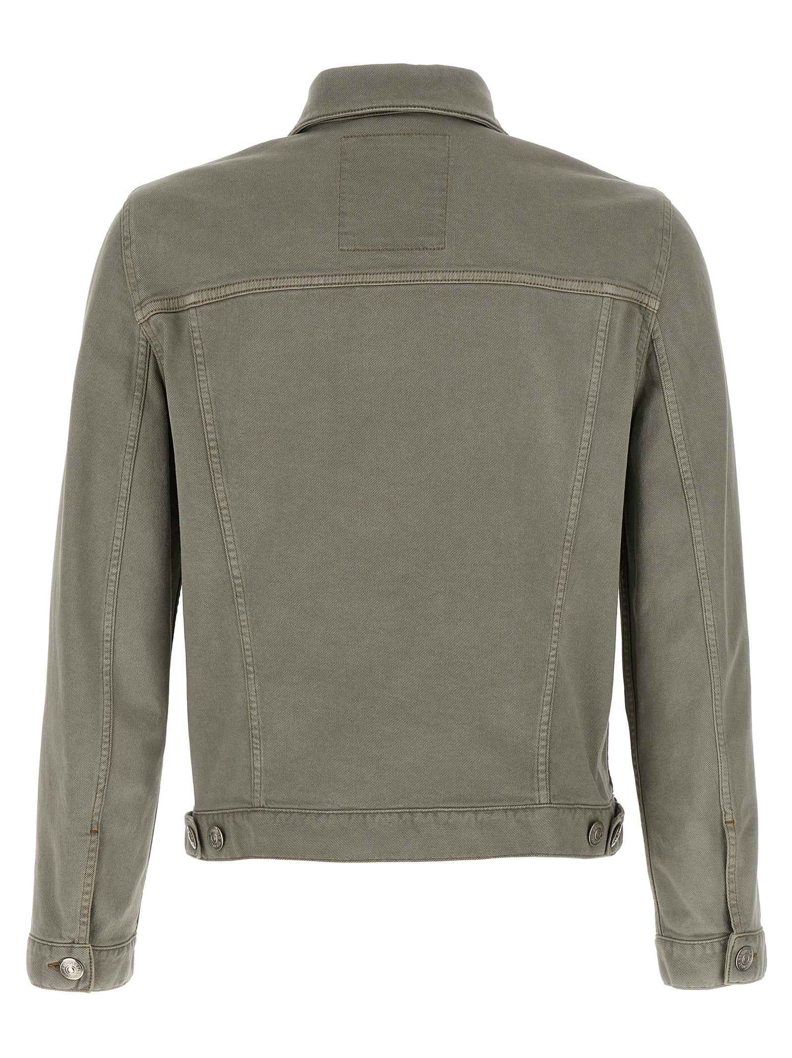 Gray Cotton Denim Jacket