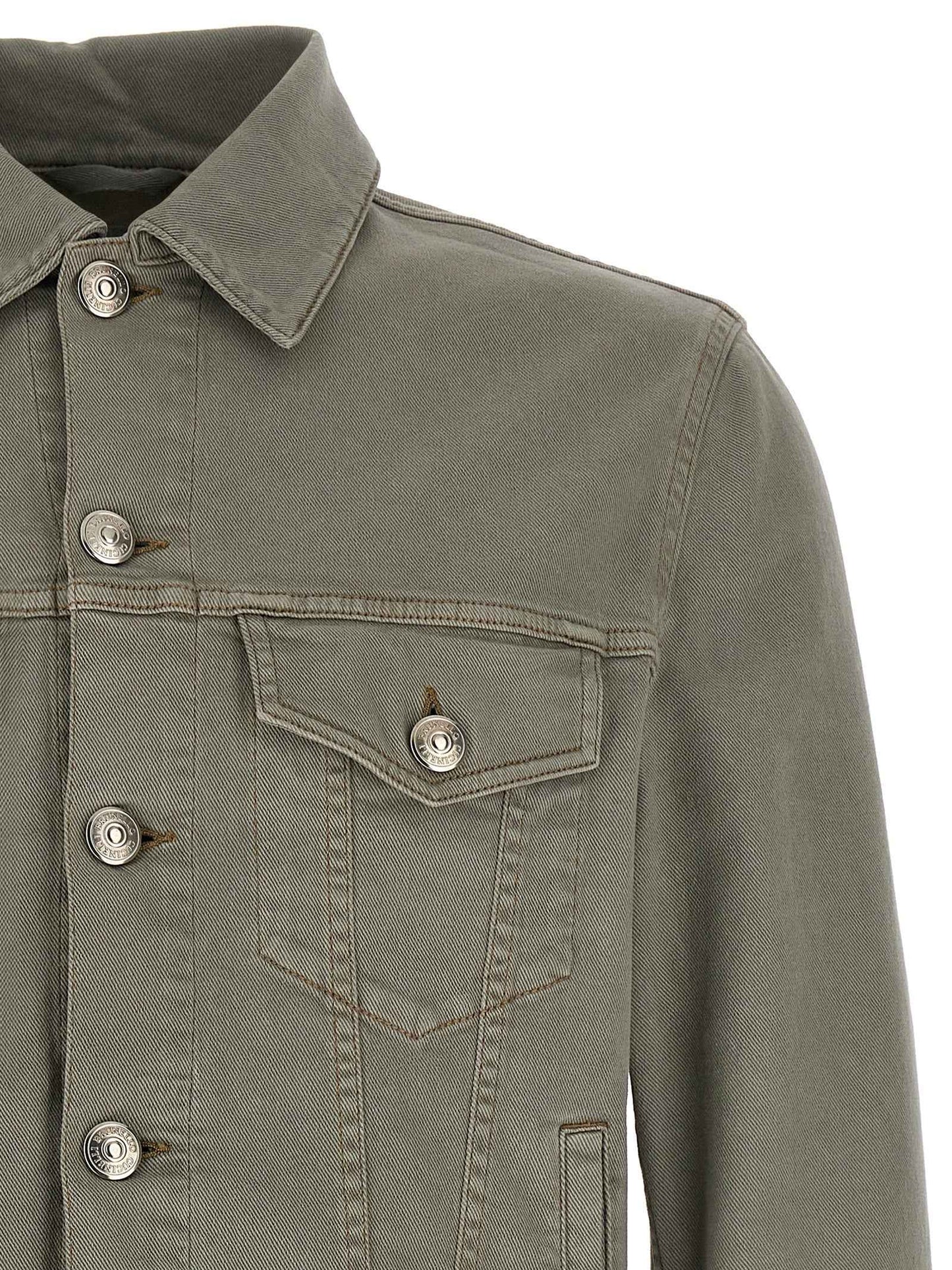 Gray Cotton Denim Jacket