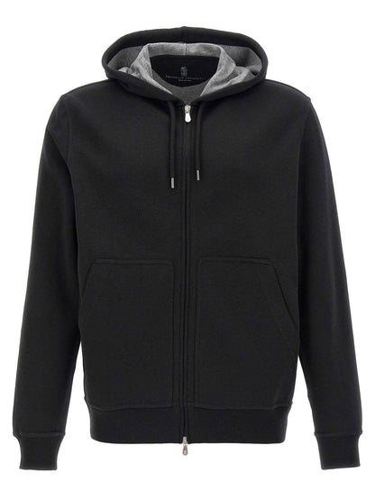 Black Cotton Sweatshirt