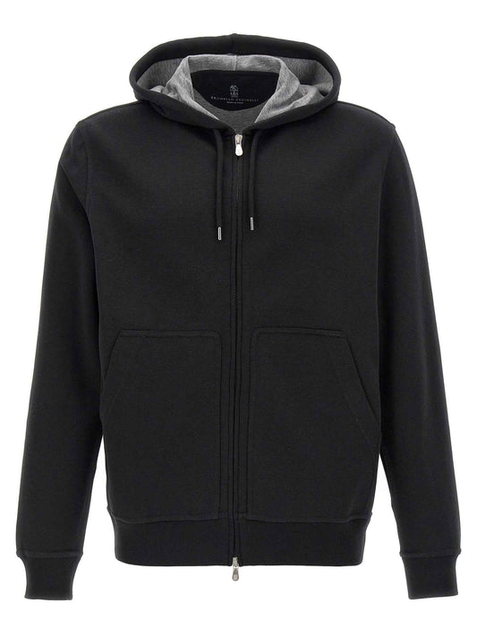 Black Cotton Sweatshirt