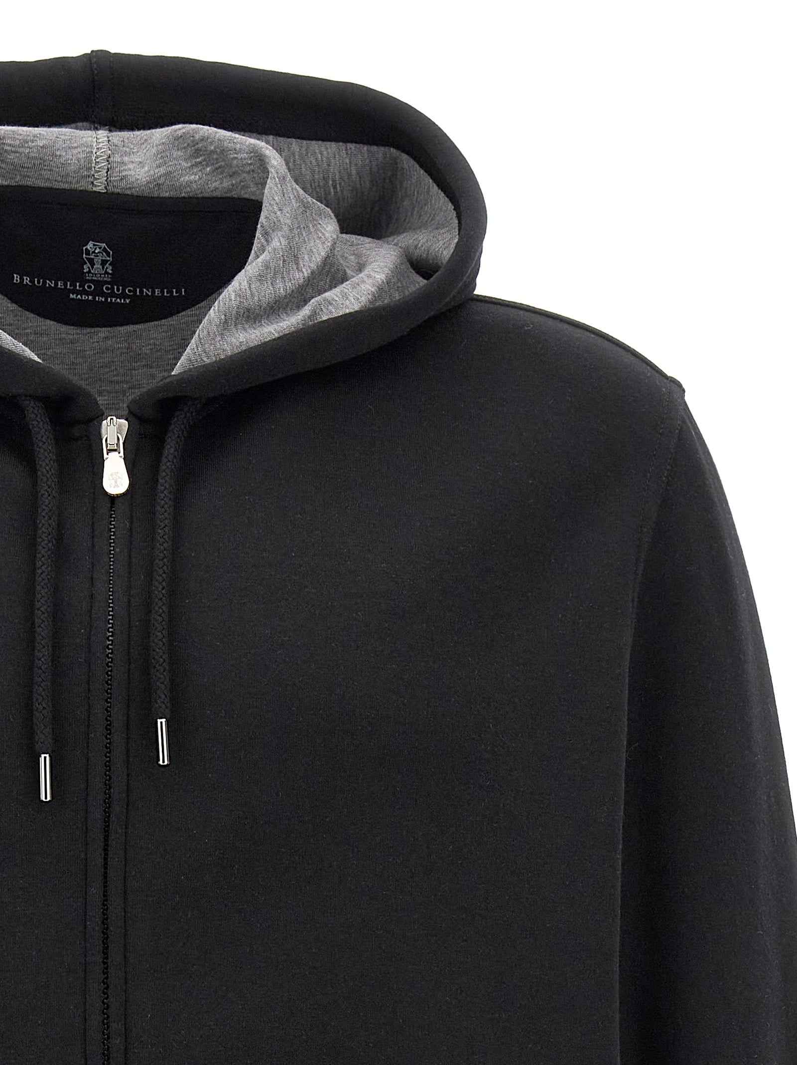 Black Cotton Sweatshirt