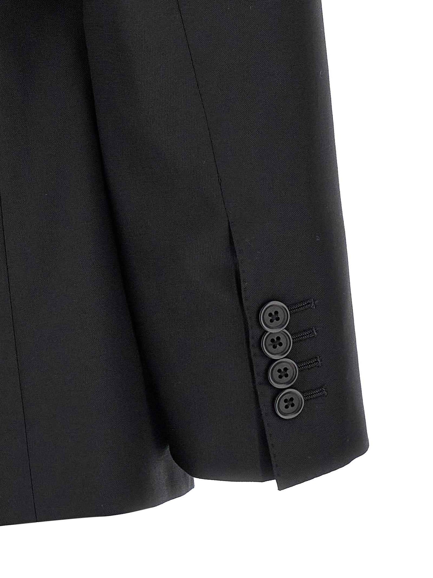 Black Virgin Wool Two-Piece Suit