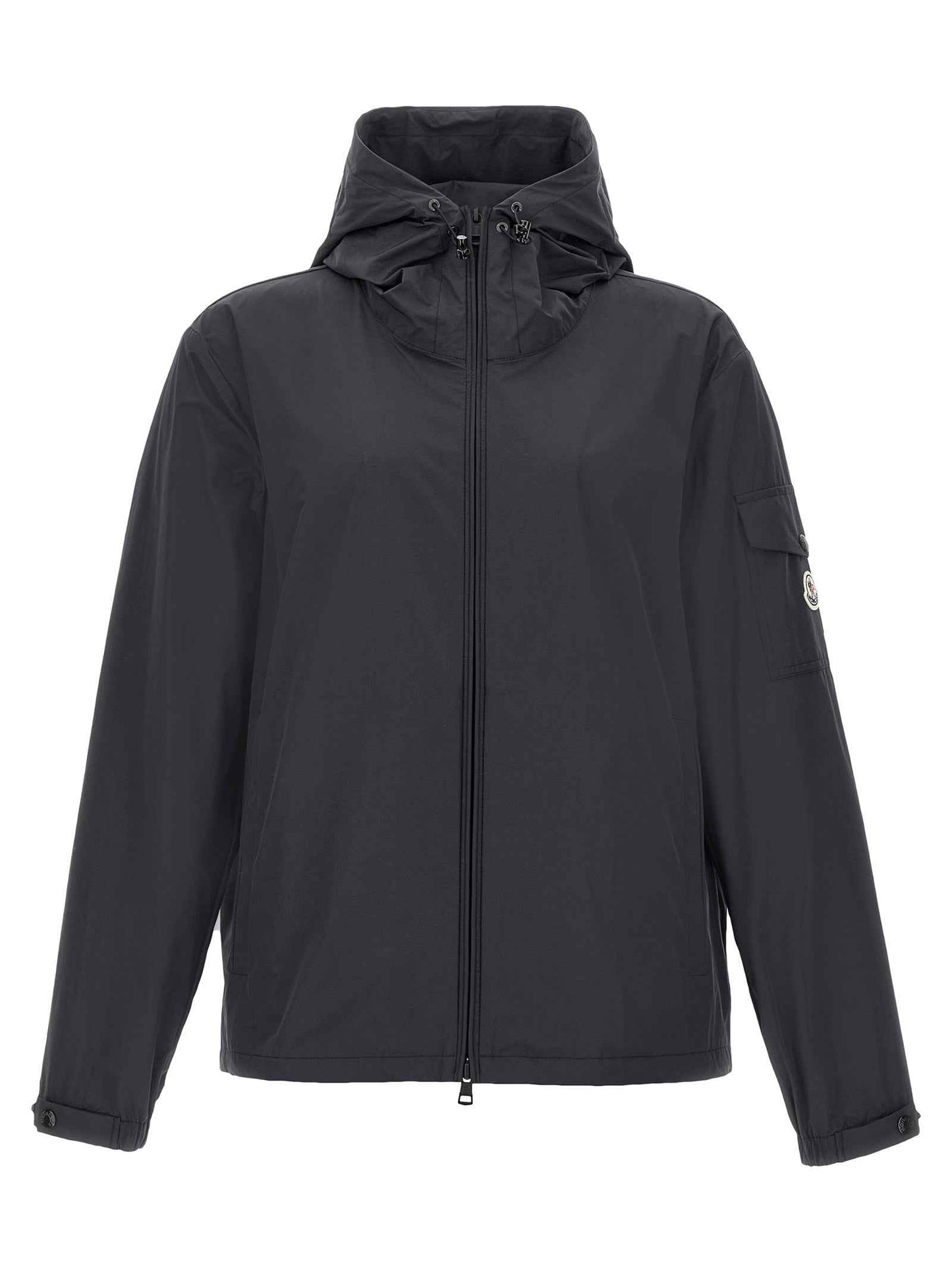 Black Polyester Shell Jacket