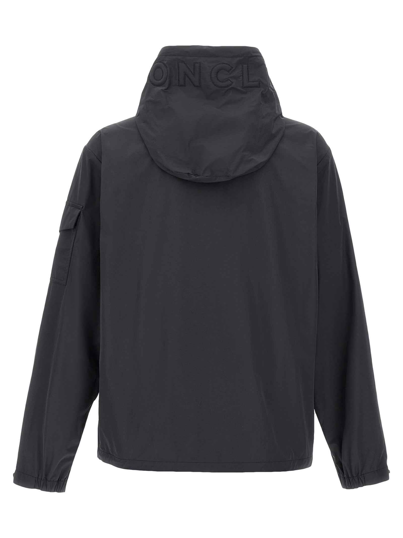 Black Polyester Shell Jacket
