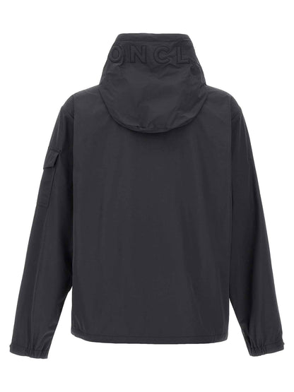 Black Polyester Shell Jacket