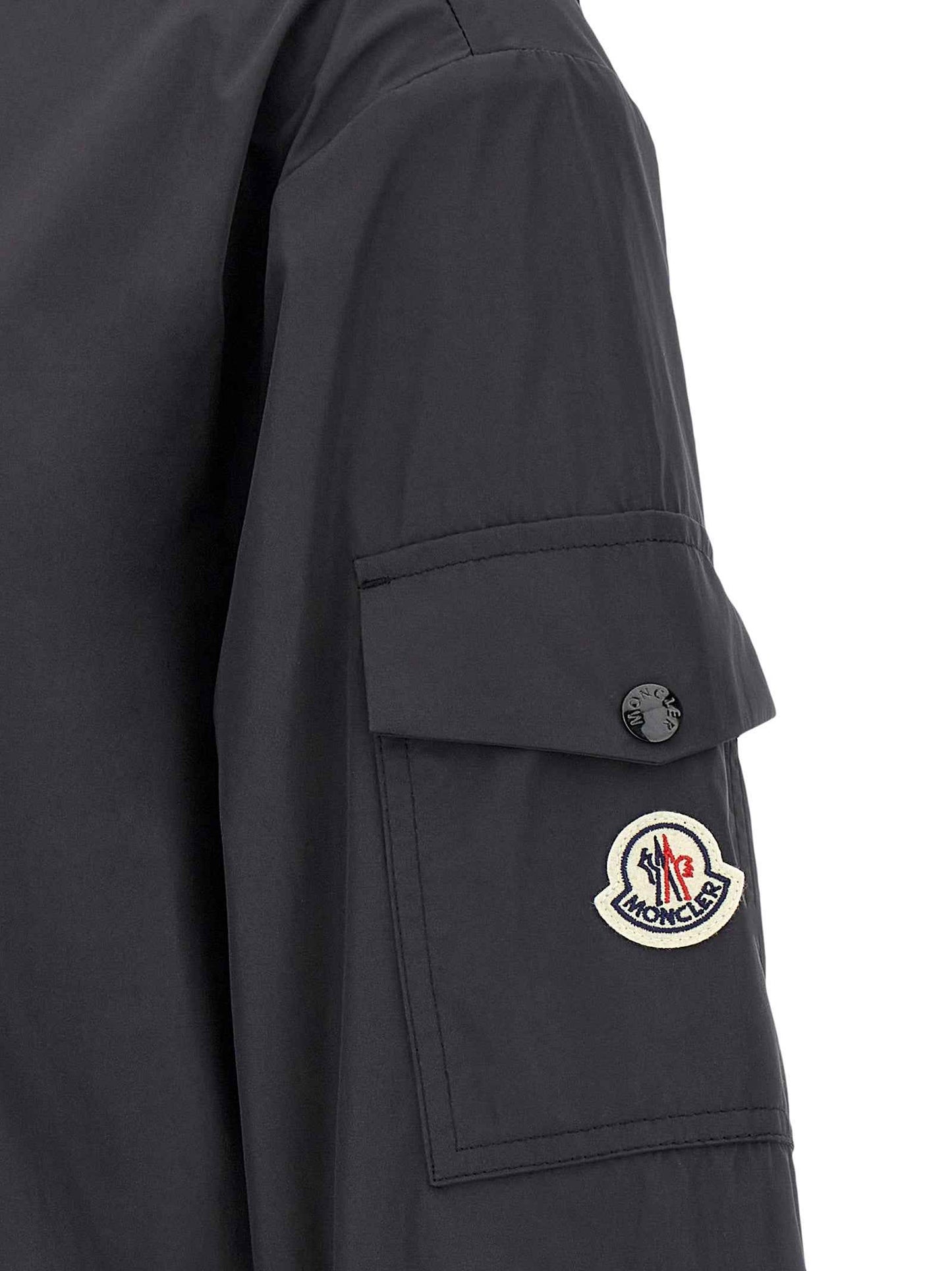 Black Polyester Shell Jacket