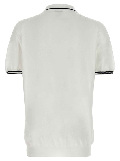 White Cotton Polo Shirt