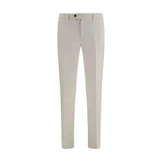 White Cotton Casual Pants