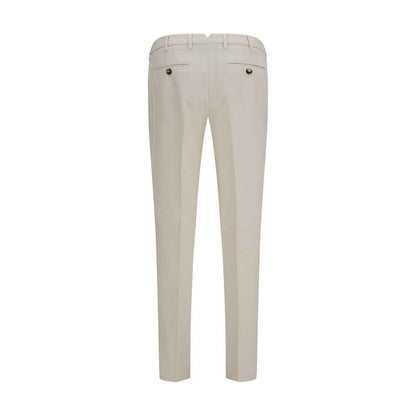 White Cotton Casual Pants