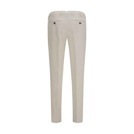 White Cotton Casual Pants