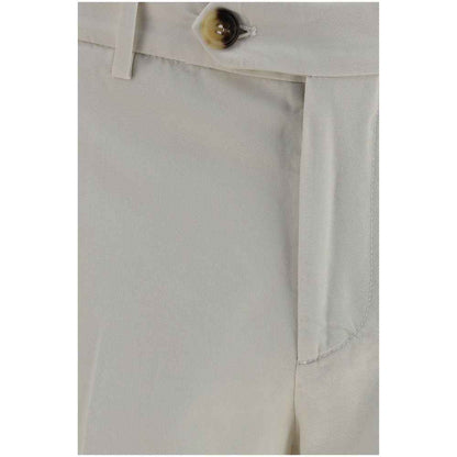 White Cotton Casual Pants