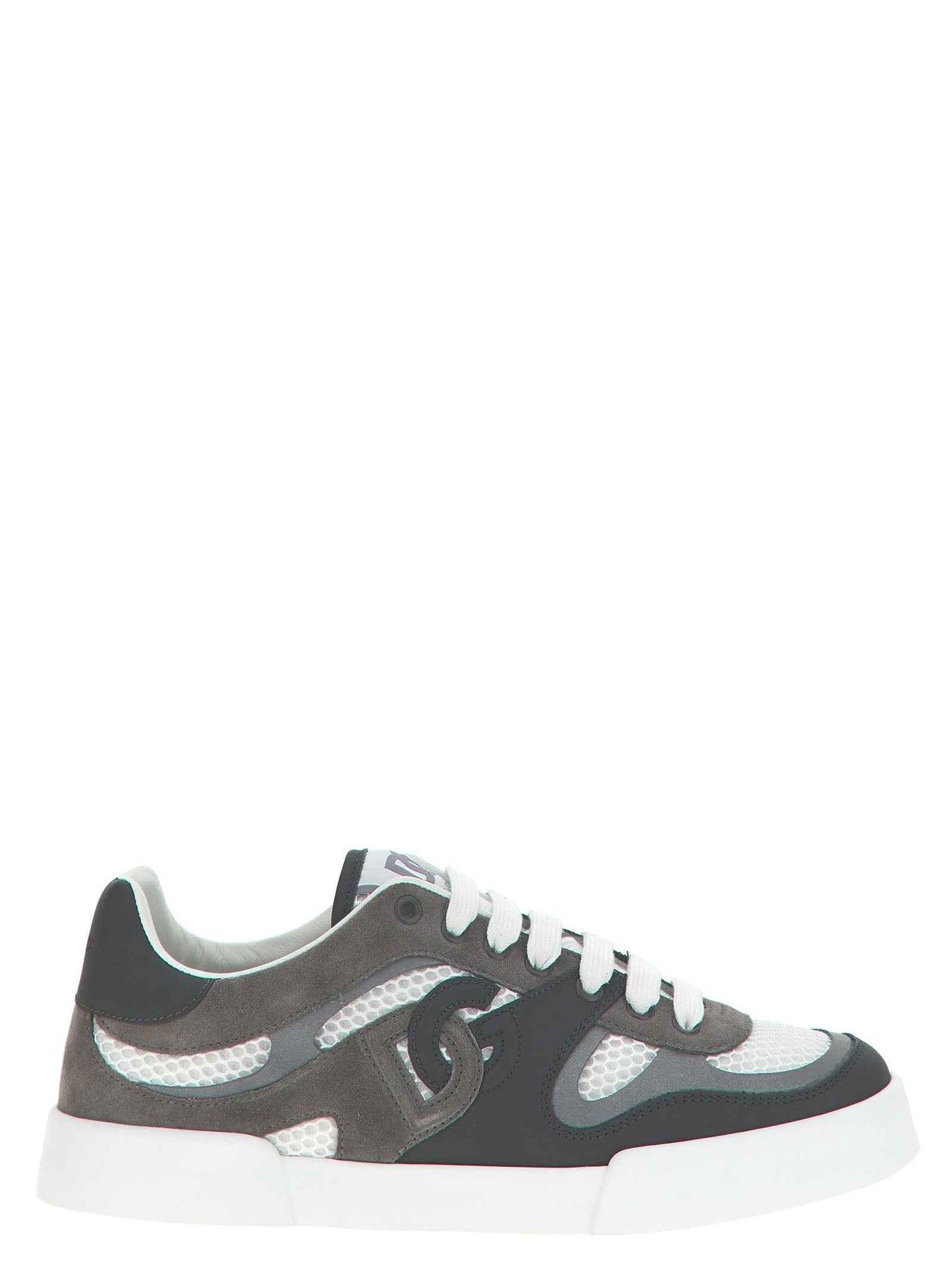 Gray Calfskin Athletic Sneakers